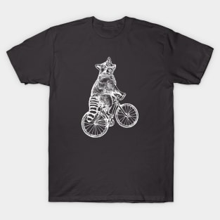 SEEMBO Raccoon Cycling Bicycle Bicycling Cyclist Riding Bike T-Shirt